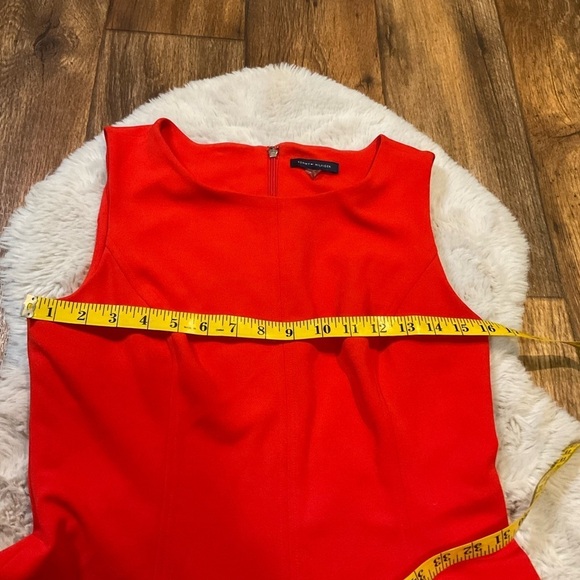 Tommy Hilfiger Women's Banded A-Line Dress Cherry Red Size 10 Sleeveless - Picture 5 of 8